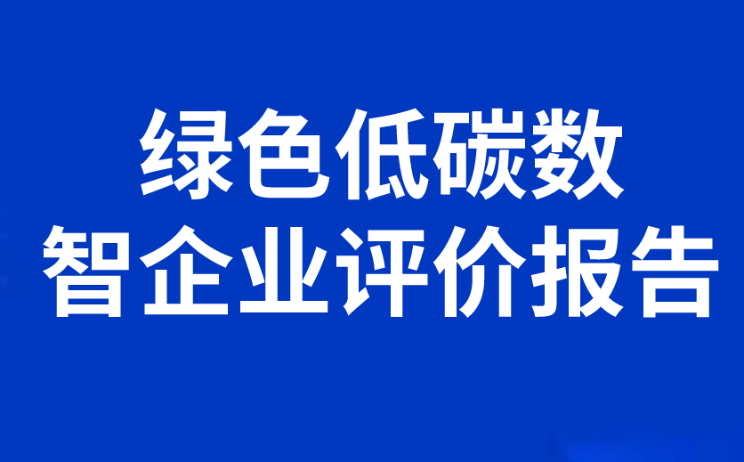 綠色低碳數智企業評價報告